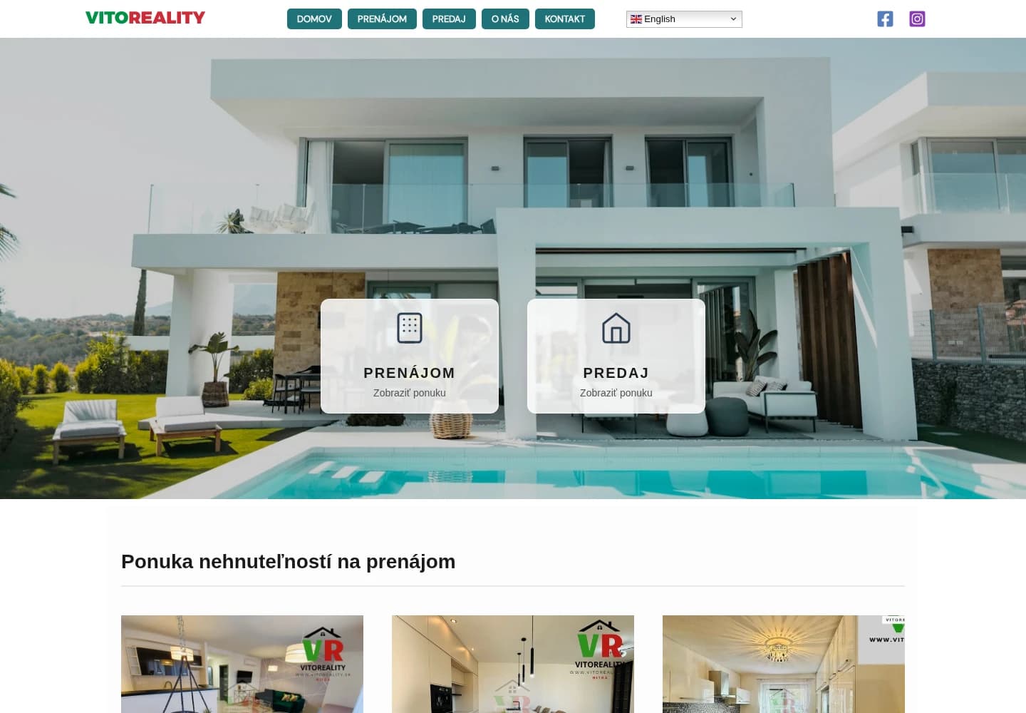 VITO REALITY — Скріншот сайту, Комп’ютер